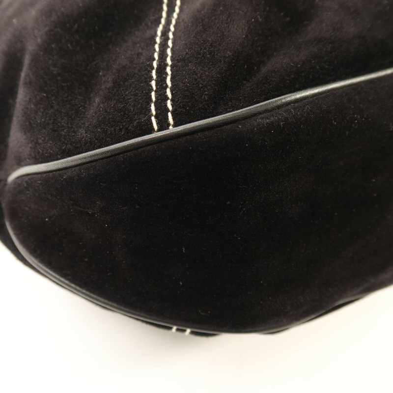 Salvatore Ferragamo 麂皮皮革Shoulder Bag銀扣肩背袋-9