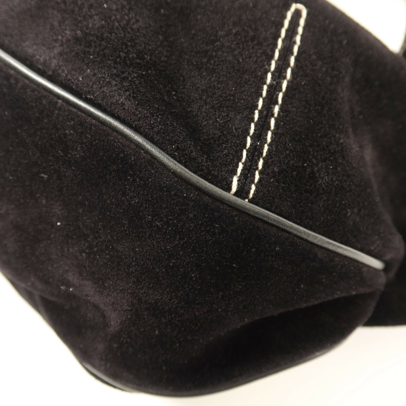 Salvatore Ferragamo 麂皮皮革Shoulder Bag銀扣肩背袋-10