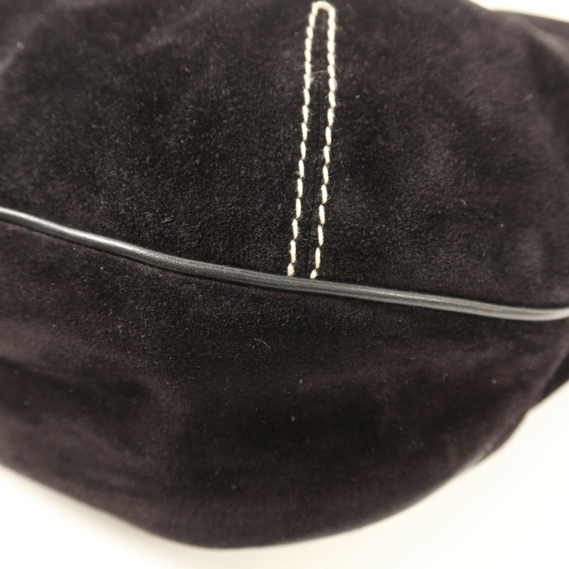 Salvatore Ferragamo 麂皮皮革Shoulder Bag銀扣肩背袋-12