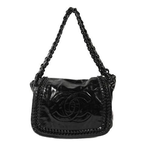 CHANEL 漆皮皮革Shoulder Bag肩背袋