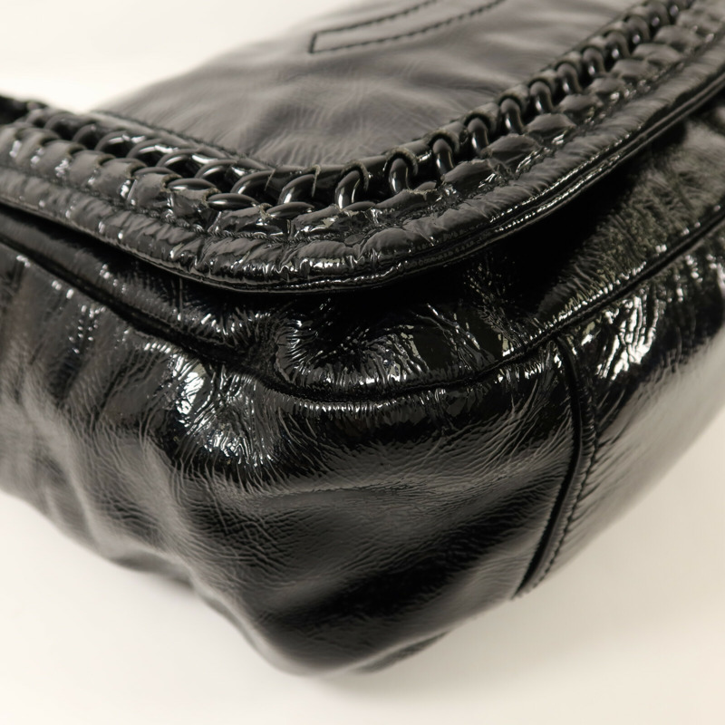 CHANEL 漆皮皮革Shoulder Bag肩背袋-8