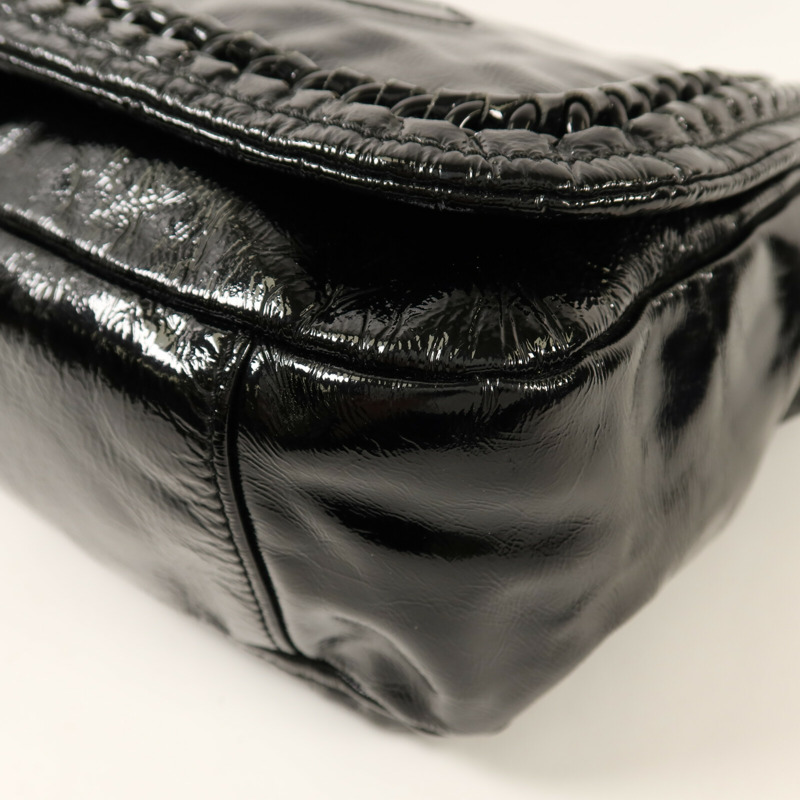 CHANEL 漆皮皮革Shoulder Bag肩背袋-9