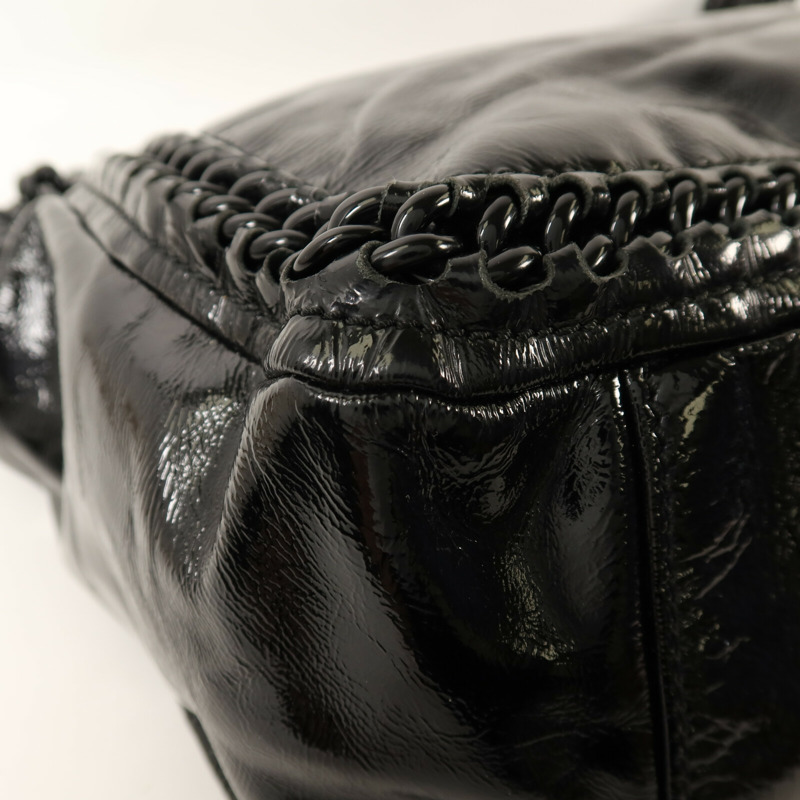CHANEL 漆皮皮革Shoulder Bag肩背袋-10
