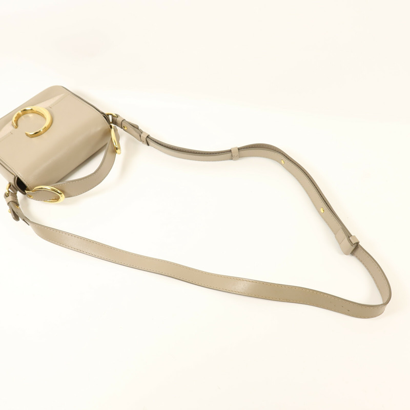 Chloe 牛皮皮革C Bag金扣手挽肩背兩用袋-7