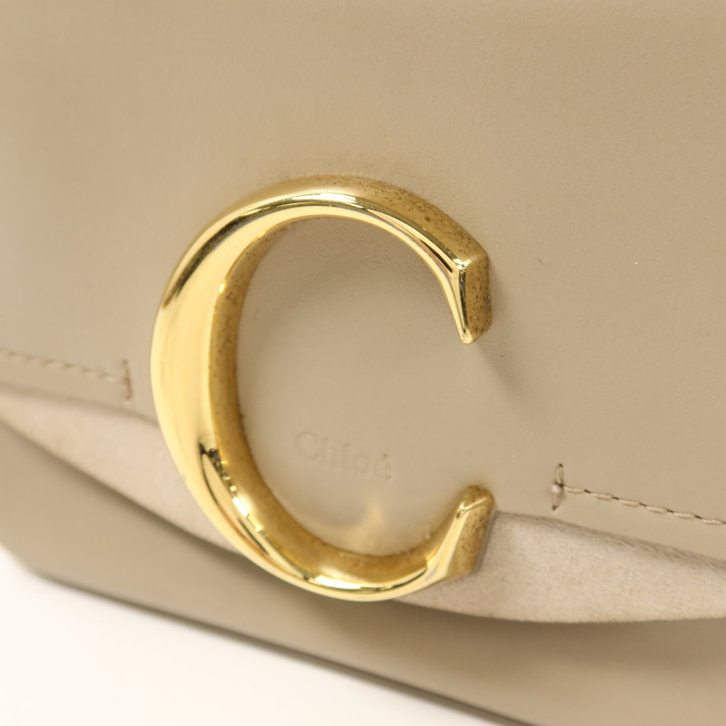 Chloe 牛皮皮革C Bag金扣手挽肩背兩用袋-8