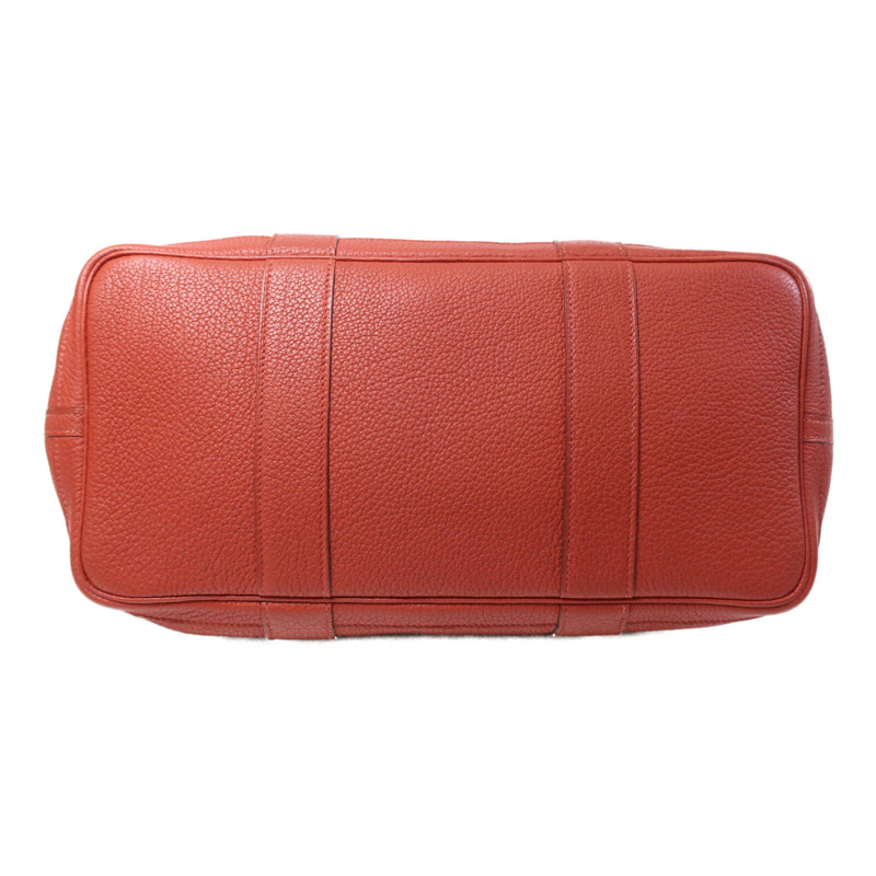 HERMES Negonda皮革Garden Party PM銀扣手挽袋Potiron-3