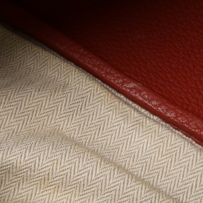 HERMES Negonda皮革Garden Party PM銀扣手挽袋Potiron-14