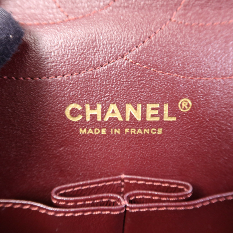 CHANEL 牛皮皮革2.55 Large金扣鏈帶肩背袋-5