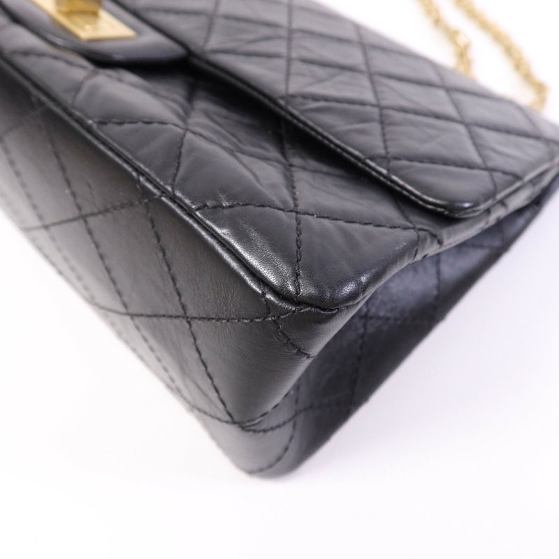 CHANEL 牛皮皮革2.55 Large金扣鏈帶肩背袋-9