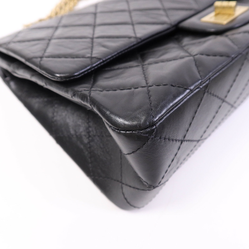 CHANEL 牛皮皮革2.55 Large金扣鏈帶肩背袋-10