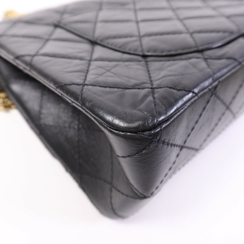 CHANEL 牛皮皮革2.55 Large金扣鏈帶肩背袋-12