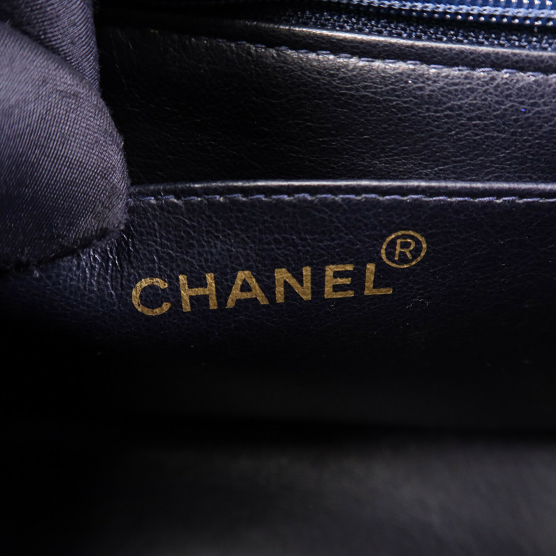 CHANEL 羊皮皮革Vintage Flap Bag金扣手挽袋-5