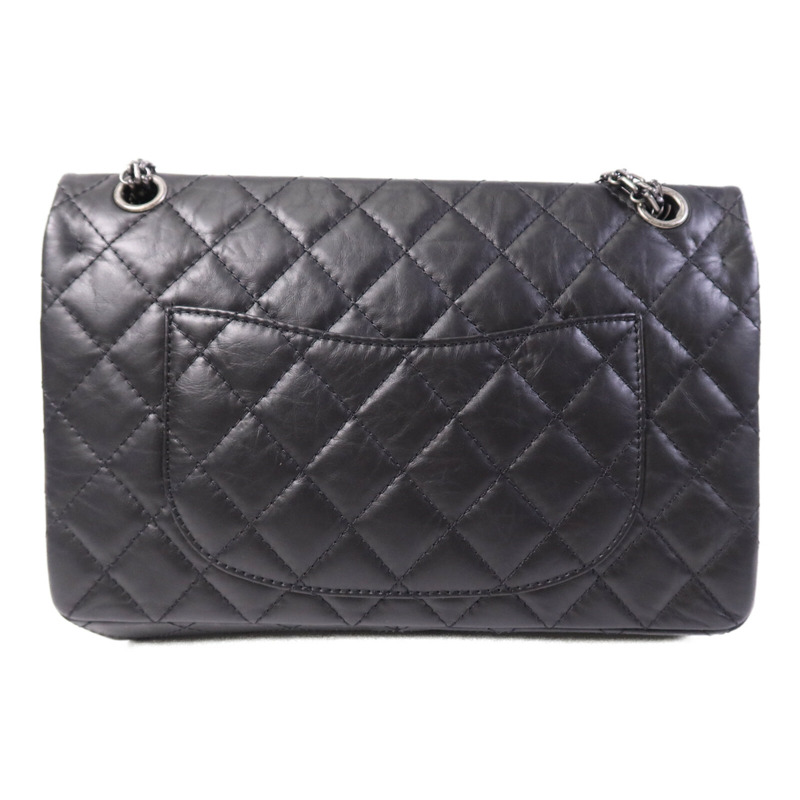 CHANEL 牛皮皮革2.55 Medium銀扣鏈帶肩背袋-1