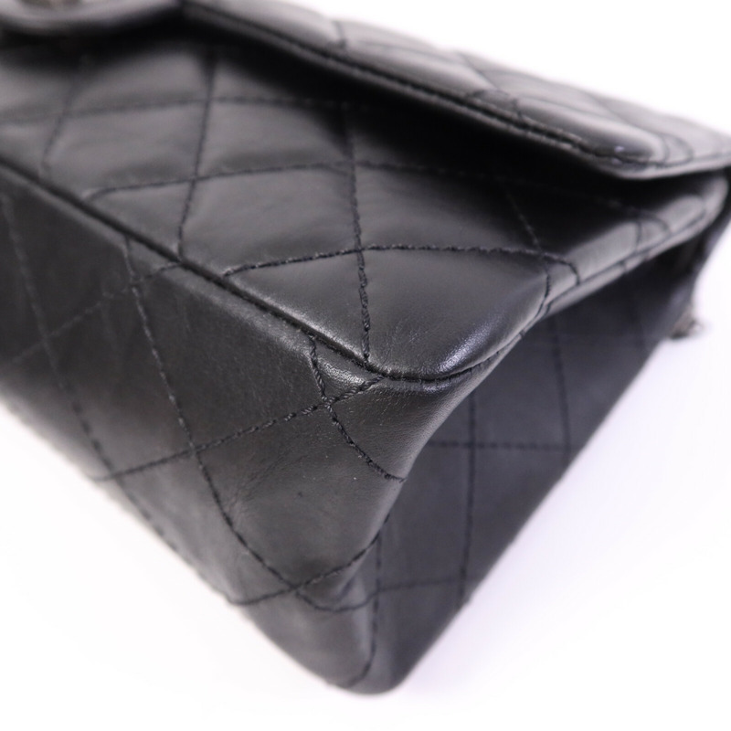 CHANEL 牛皮皮革2.55 Medium銀扣鏈帶肩背袋-10