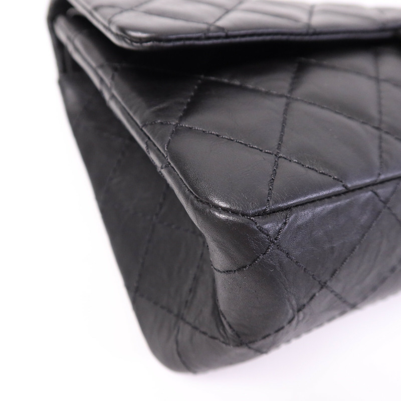 CHANEL 牛皮皮革2.55 Medium銀扣鏈帶肩背袋-11