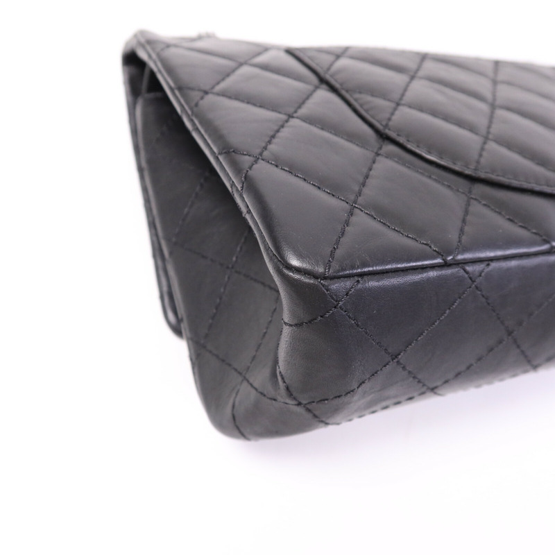 CHANEL 牛皮皮革2.55 Medium銀扣鏈帶肩背袋-13