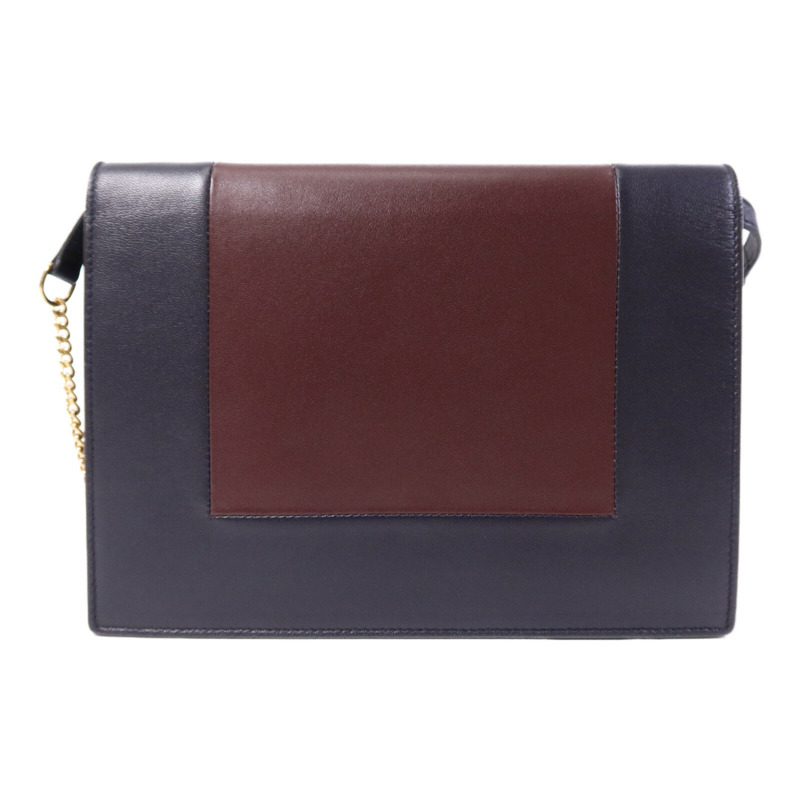 CELINE 牛皮皮革Flame Evening Chain Wallet金扣鏈帶肩背袋-1