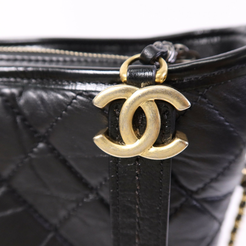 CHANEL 牛皮皮革Gabrielle Large鏈帶肩背袋-6