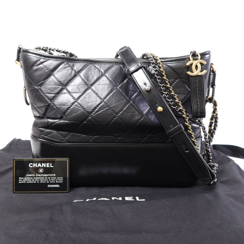CHANEL 牛皮皮革Gabrielle Large鏈帶肩背袋-8