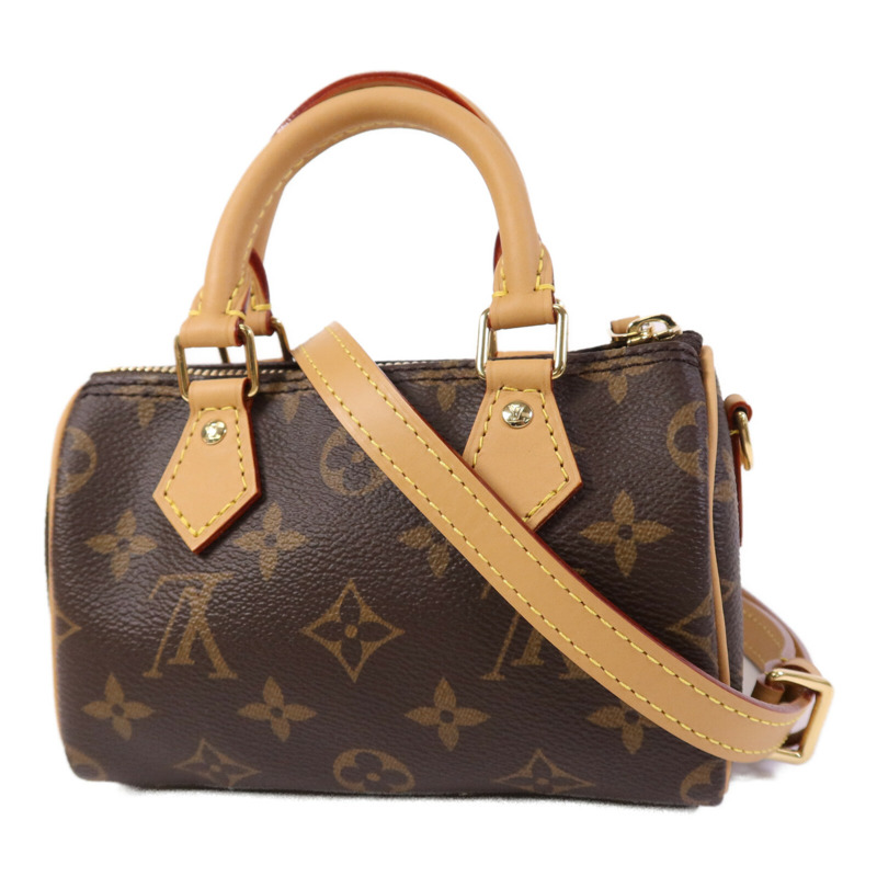 LOUIS VUITTON Monogram Nano Speedy金扣手挽肩背兩用袋-2