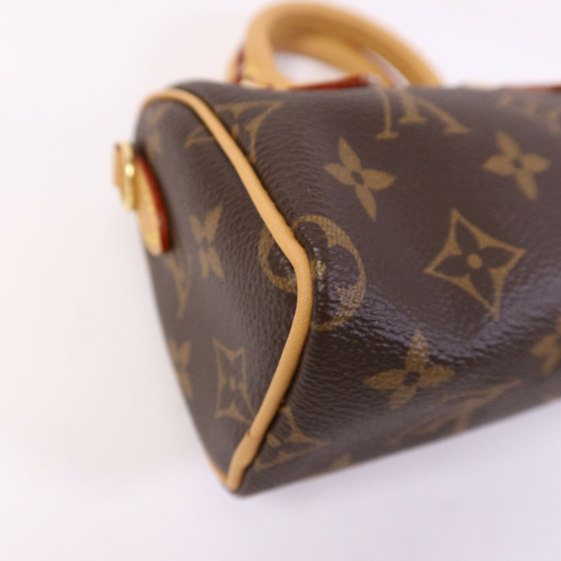 LOUIS VUITTON Monogram Nano Speedy金扣手挽肩背兩用袋-12
