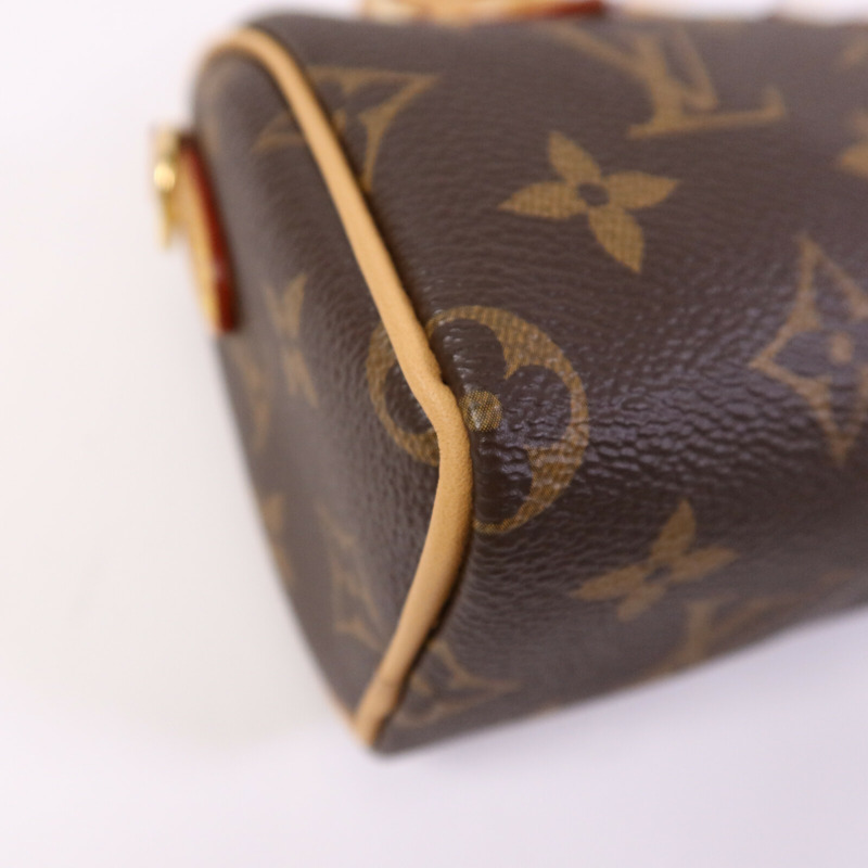 LOUIS VUITTON Monogram Nano Speedy金扣手挽肩背兩用袋-14