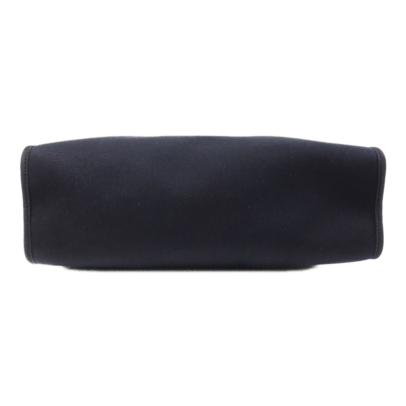 HERMES 帆布Herbag PM銀扣手挽肩背兩用袋Noir-3
