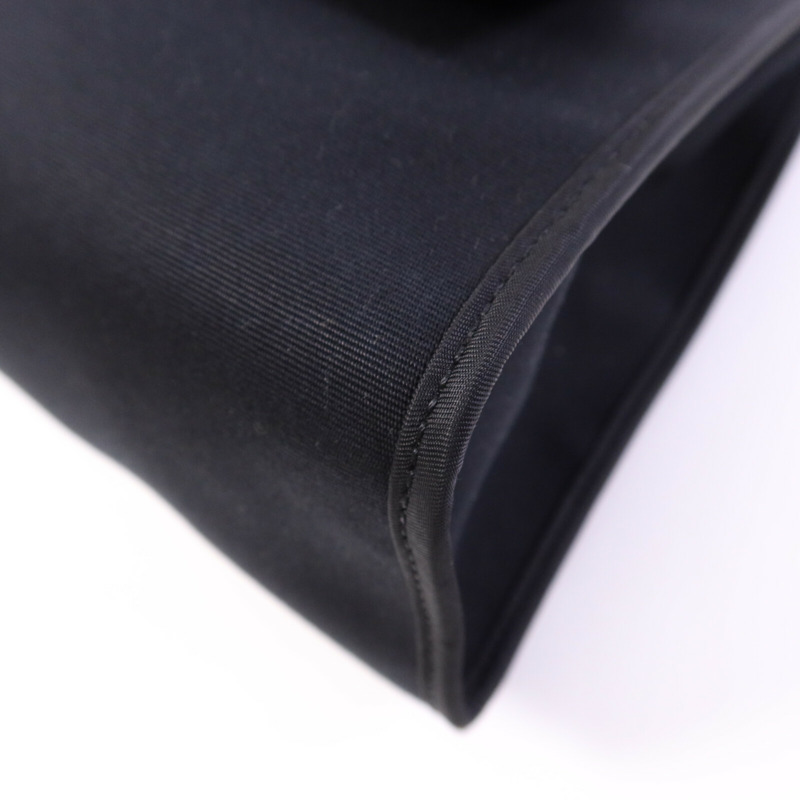HERMES 帆布Herbag PM銀扣手挽肩背兩用袋Noir-12