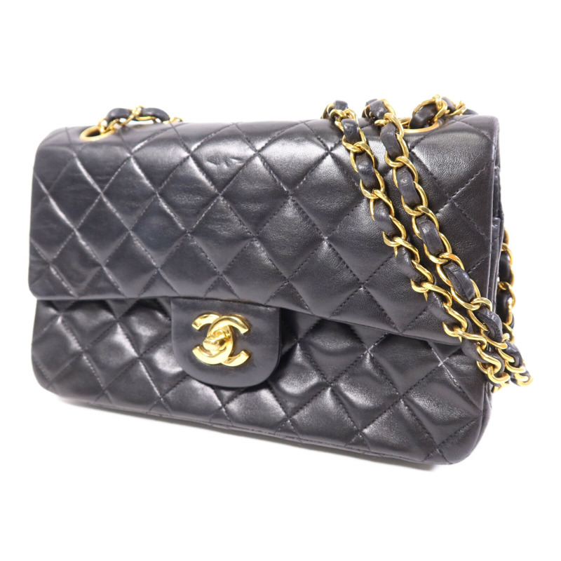 CHANEL 羊皮皮革Classic 23金扣鏈帶肩背袋-1