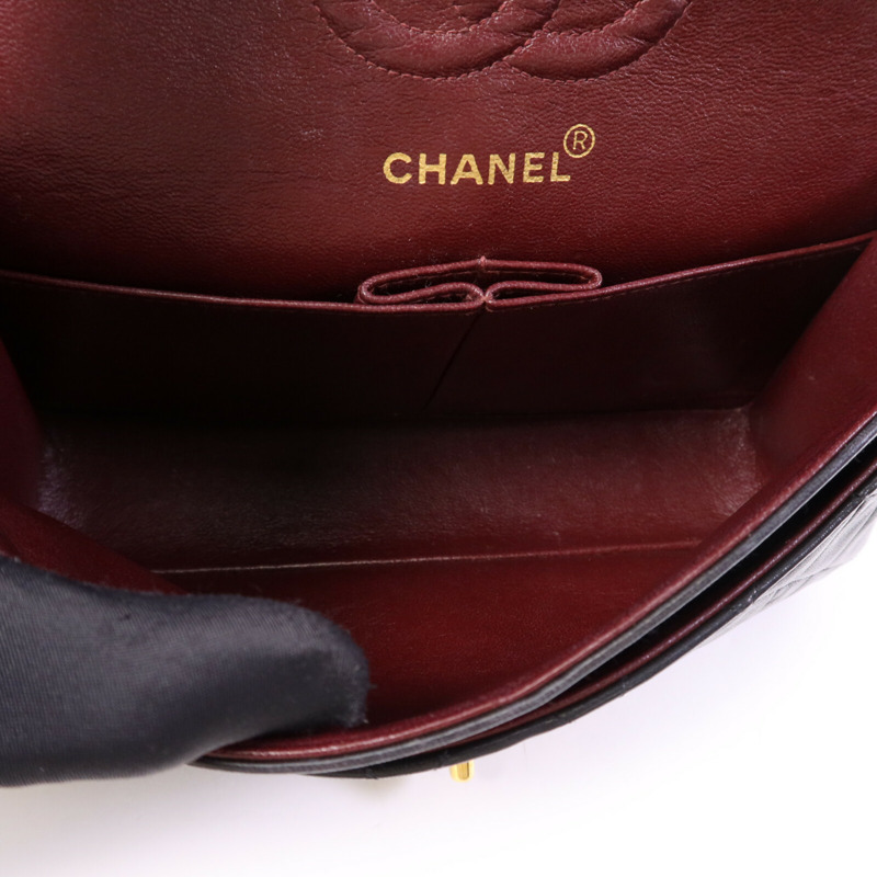 CHANEL 羊皮皮革Classic 23金扣鏈帶肩背袋-4