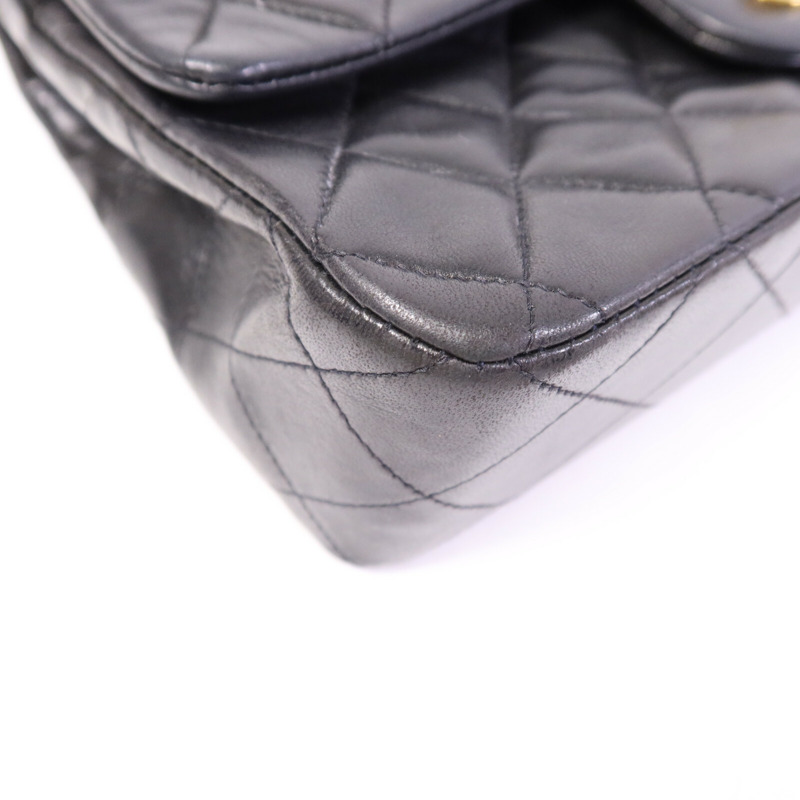 CHANEL 羊皮皮革Classic 23金扣鏈帶肩背袋-11