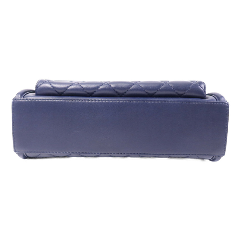 CHANEL 羊皮皮革Chain Shoulder Bag銀扣鏈帶肩背袋-3