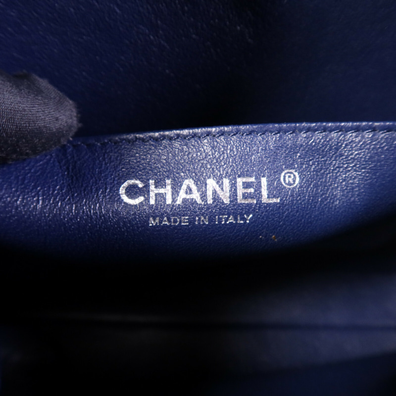 CHANEL 羊皮皮革Chain Shoulder Bag銀扣鏈帶肩背袋-5