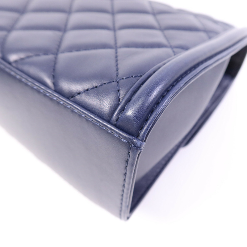 CHANEL 羊皮皮革Chain Shoulder Bag銀扣鏈帶肩背袋-12