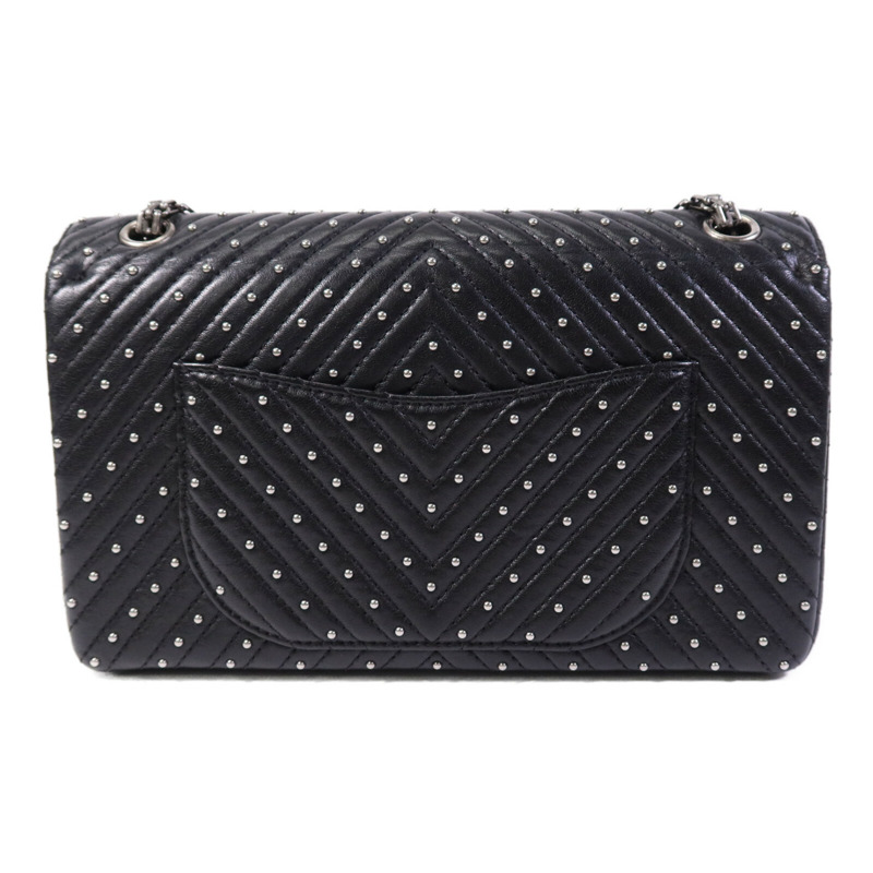 CHANEL 牛皮皮革2.55 Large銀扣鏈帶肩背袋-1