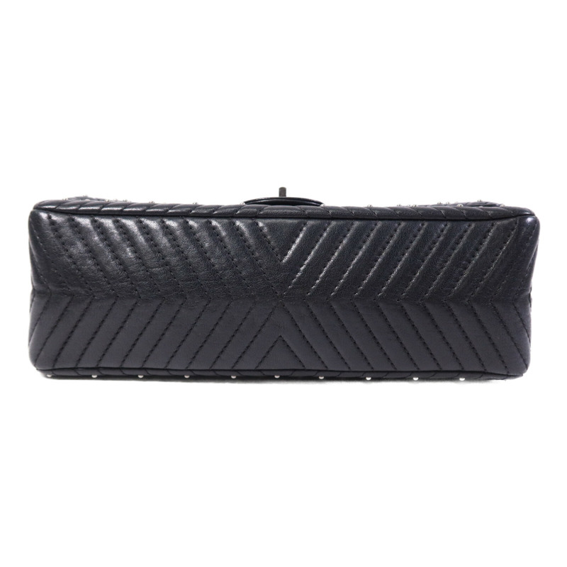 CHANEL 牛皮皮革2.55 Large銀扣鏈帶肩背袋-3