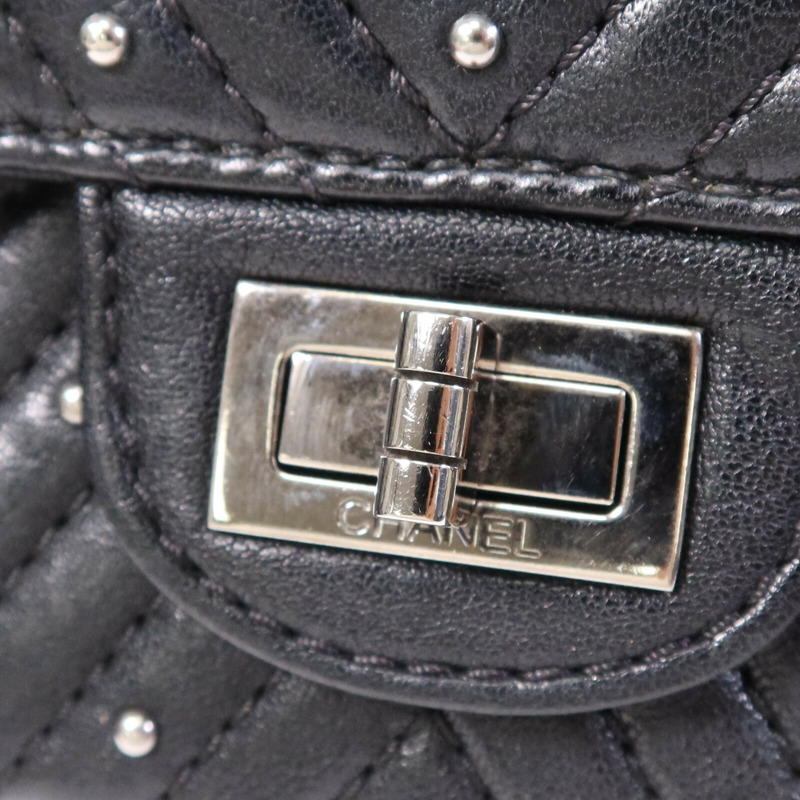 CHANEL 牛皮皮革2.55 Large銀扣鏈帶肩背袋-6