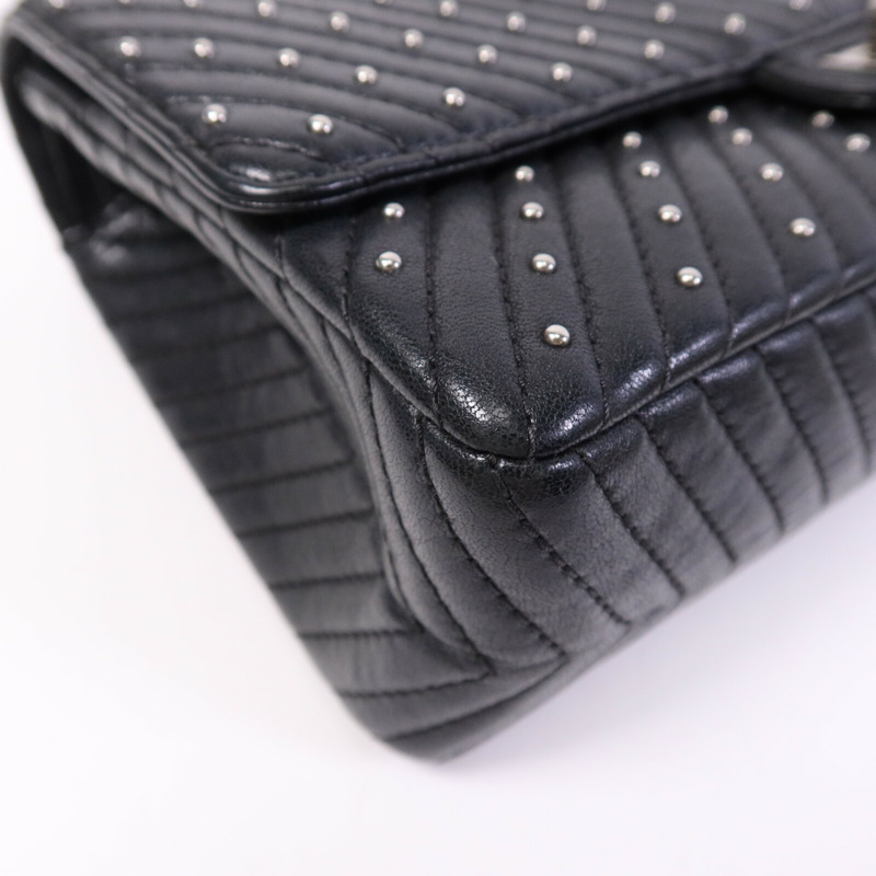 CHANEL 牛皮皮革2.55 Large銀扣鏈帶肩背袋-11