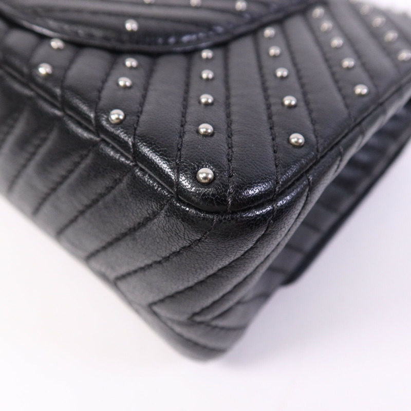 CHANEL 牛皮皮革2.55 Large銀扣鏈帶肩背袋-12