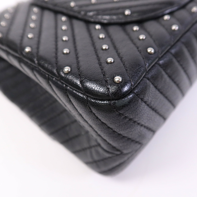 CHANEL 牛皮皮革2.55 Large銀扣鏈帶肩背袋-13