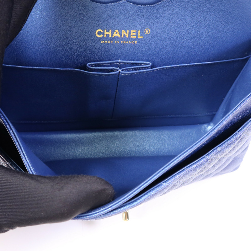 CHANEL 牛皮皮革Classic 25金扣鏈帶肩背袋-4