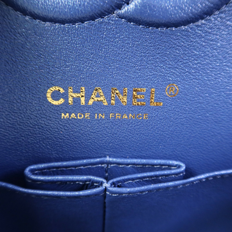 CHANEL 牛皮皮革Classic 25金扣鏈帶肩背袋-5