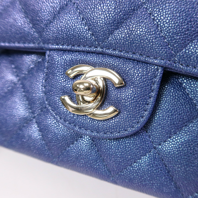 CHANEL 牛皮皮革Classic 25金扣鏈帶肩背袋-6