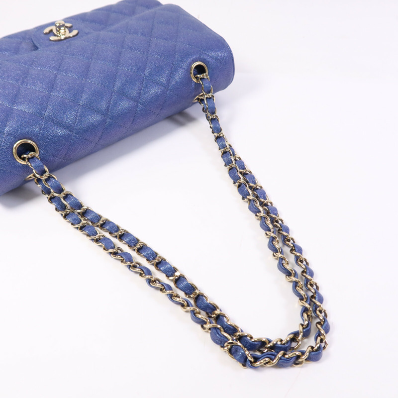 CHANEL 牛皮皮革Classic 25金扣鏈帶肩背袋-8