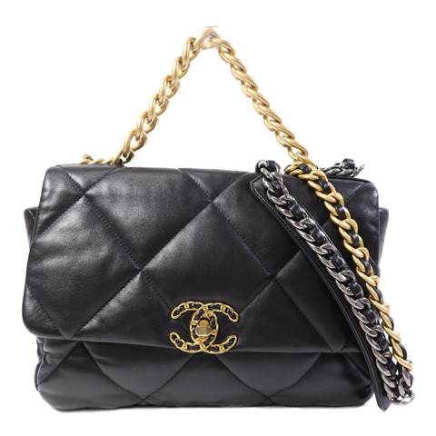 CHANEL 羊皮皮革Chanel 19鏈帶肩背袋