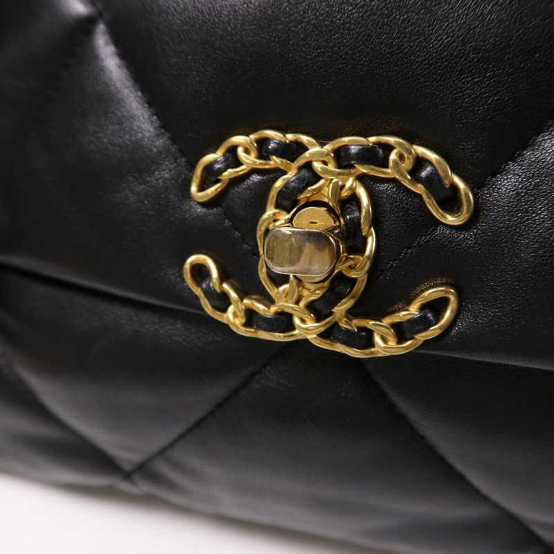 CHANEL 羊皮皮革Chanel 19鏈帶肩背袋-6