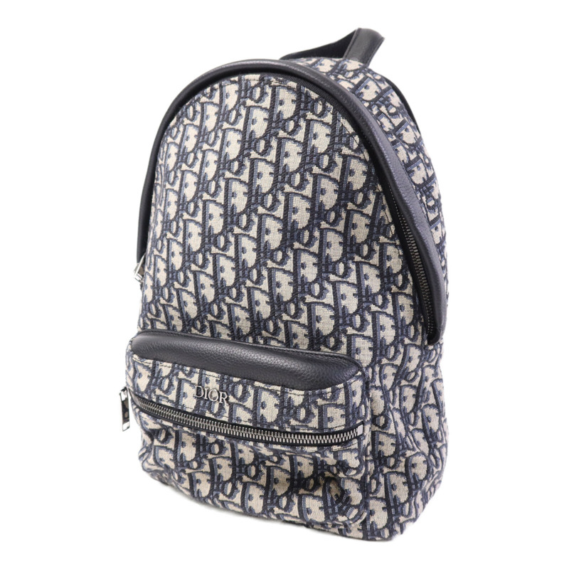 Dior 帆布Oblique Backpack銀扣背包-2