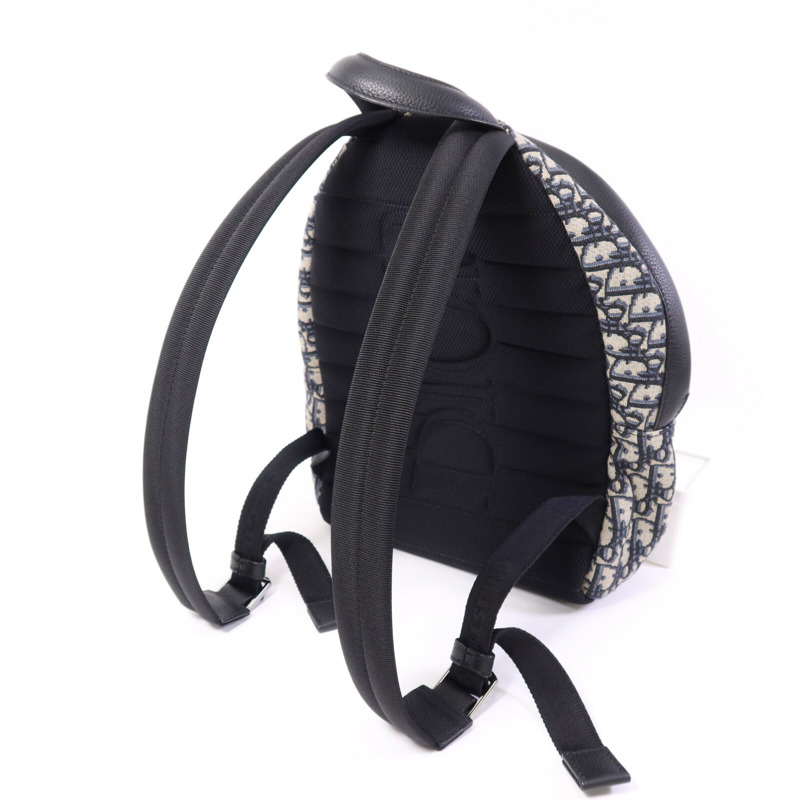 Dior 帆布Oblique Backpack銀扣背包-7