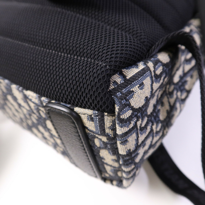 Dior 帆布Oblique Backpack銀扣背包-11