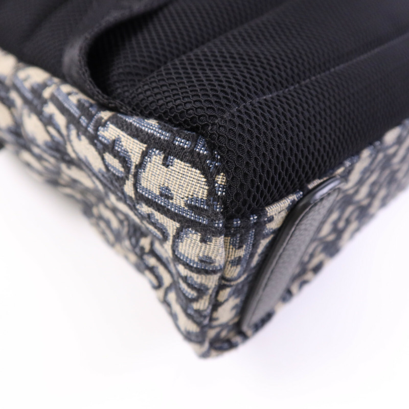 Dior 帆布Oblique Backpack銀扣背包-12